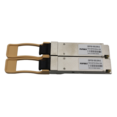 MTP MPO 100G QSFP28 جهاز الإرسال والاستقبال البصري القابل للتوصيل السريع QSFP28-100G-LR-S
