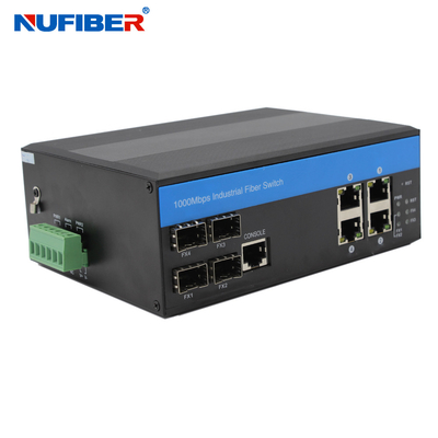 IP44 4 Port Managed Industrial Switch مع 4 Sfp 4 KV Ethernet Surge Protection