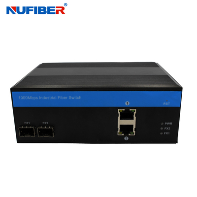 NuFiber 2 Poe 2 Sfp Port Switch مدار صناعي Poe Switch