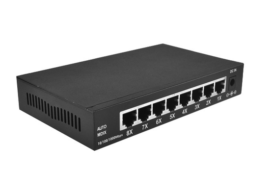 Rj45 UTP Fiber Ethernet Switch Media Converter 8 Port للوصول إلى IP