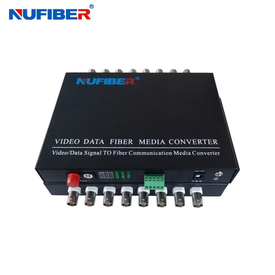 جهاز إرسال واستقبال فيديو من الألياف البصرية 8 منافذ BNC مع منفذ بيانات Rs485 لـ CCTV NF-8V1D-T / R-F20
