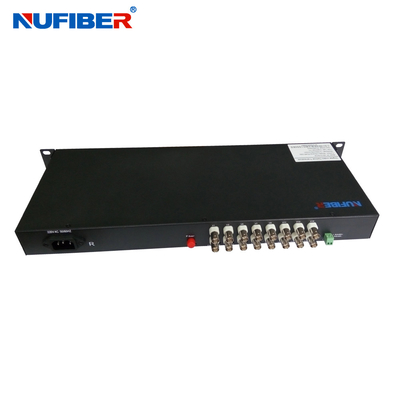 محول الألياف الضوئية 16BNC المحوري إلى جهاز إرسال واستقبال Fiber Ovideo يدعم معايير الفيديو NTSC أو PAL أو SECAM