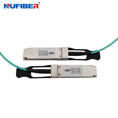 1 To 1 Module Connect 40Gb QSFP + AOC Cable For Cisco Huawei H3C ZTE Mikrotik