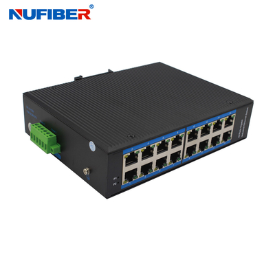 POE الصناعية 10/100Mbps 16 RJ45 موانئ Ethernet Switch DC48V POE الصناعية 16 موانئ محول الوسائط