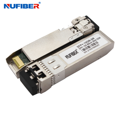جهاز الاستقبال البصري 10G SFP + SR Duplex MMF 850nm 300m LC متوافق مع Juniper / Cisco / MikroTik