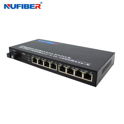 OEM ODM Rj45 8 Port Network Switch مع Single Fiber SC 1310nm 1550nm