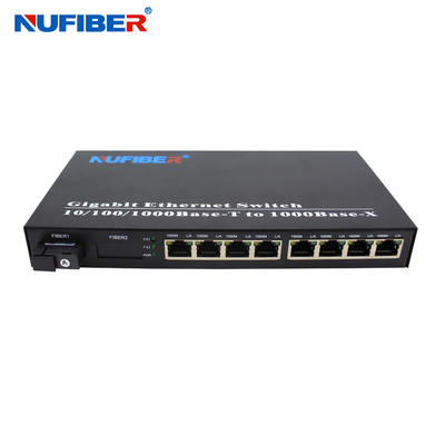 OEM ODM Rj45 8 Port Network Switch مع Single Fiber SC 1310nm 1550nm