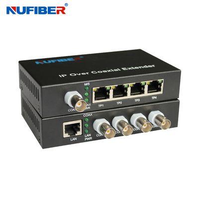 4 BNC Port 1 RJ45 Ethernet Coax Extender 2km عزل فائق