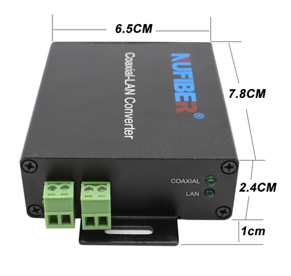 12VDC Ethernet Over Coaxial Extender ، IP أكثر من 2 سلك Ethernet موسع