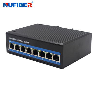 1000M 8 Port Industrial Ethernet Switch IP40 درجة الحماية
