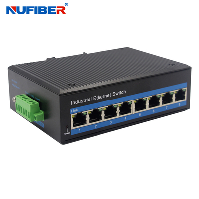 1000M 8 Port Industrial Ethernet Switch IP40 درجة الحماية