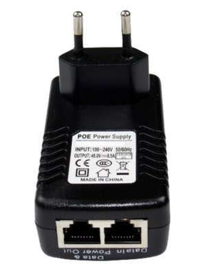 10 / 100M 48V 0.5A EU POE Ethernet Power Supply لكاميرا الأمن