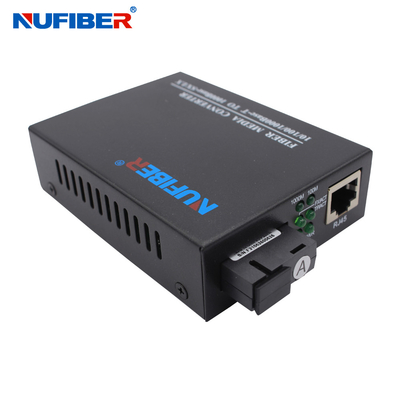 Nufiber Gigabit Media Converter 10/100 / 1000M Simplex Single Mode 1310nm / 1550nm SC
